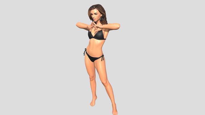 Nyx Vale, a stylized bikini character pose study – Modello 3D gratuito STL