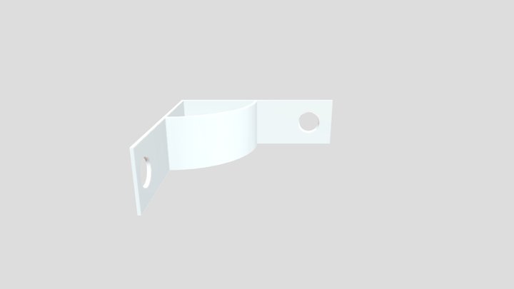 Modern Mounting Bracket With Reinforcement 3D Model
