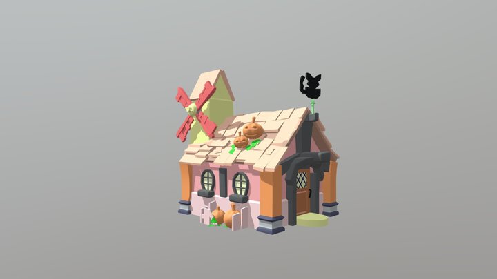 Pumpkin House 3D Model