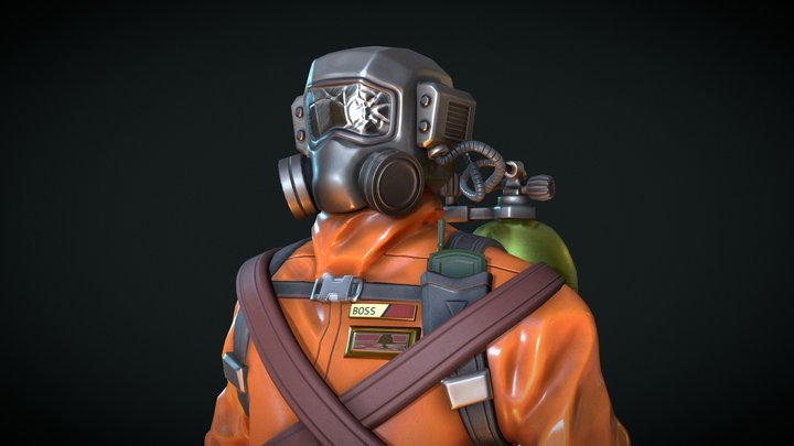 3d hazmat suit model