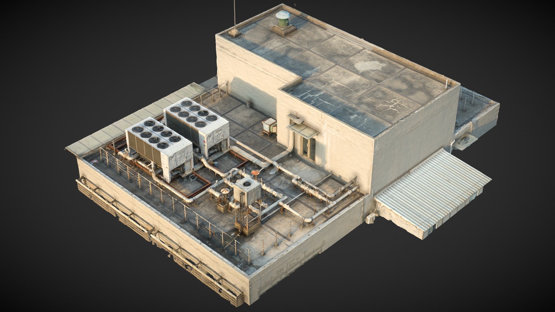Roof, air conditioner outdoor unit - Download Free 3D model by Metazeon ...