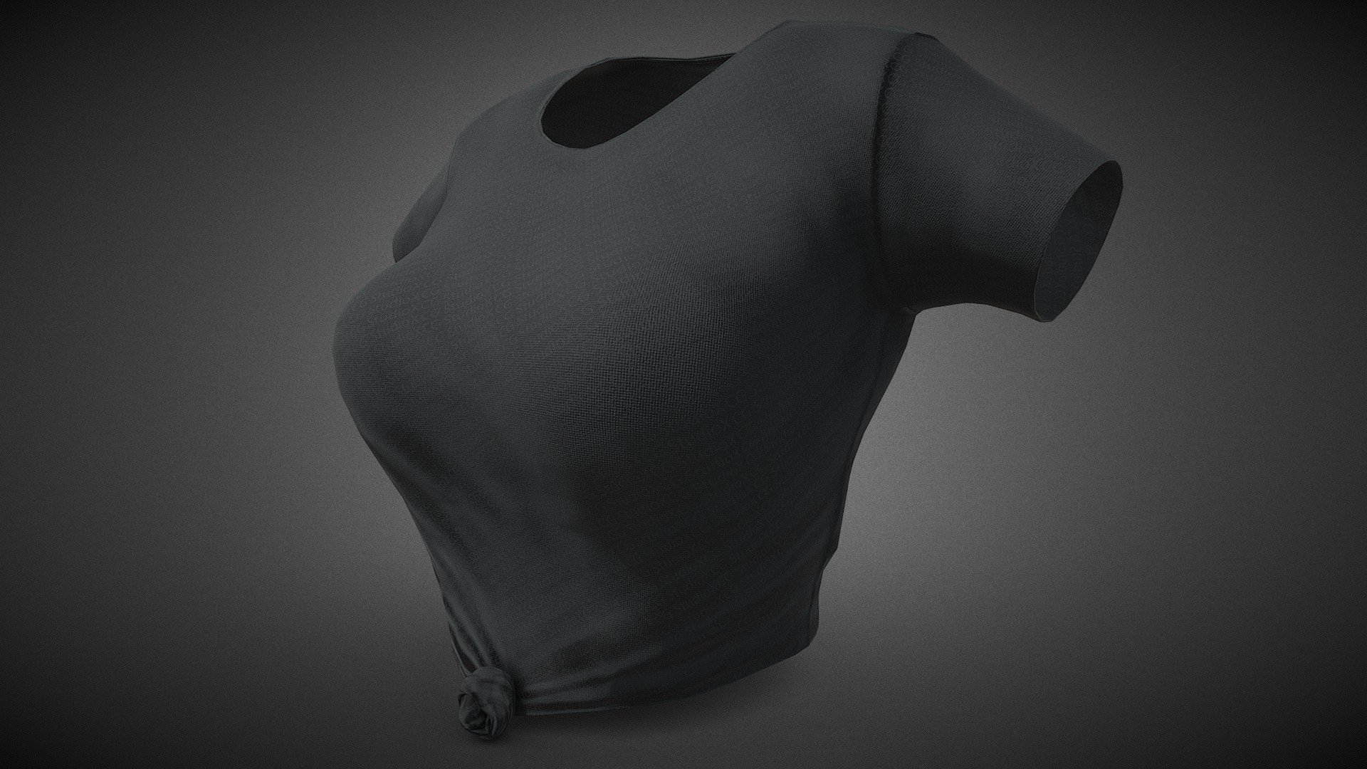 Female Black T-Shirt Style 5 - Buy Royalty Free 3D model by CG StudioX ...