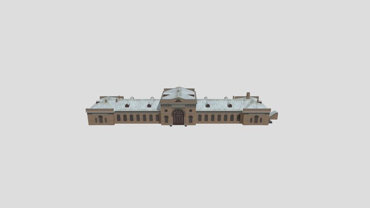 Railway station Ukhta 3D Model