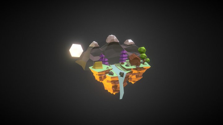 Ilha Flutuante 3D Model