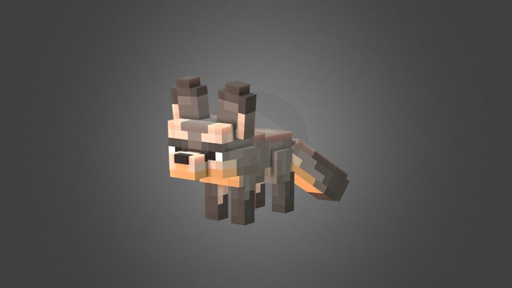 Bat-Eared Fox - Custom Minecraft Model 3D Model