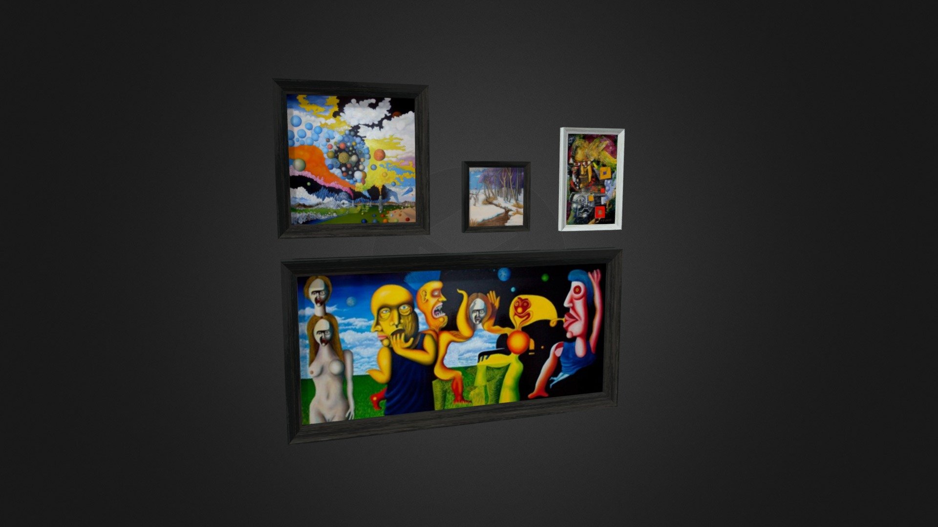 Lowpoly oil paintings