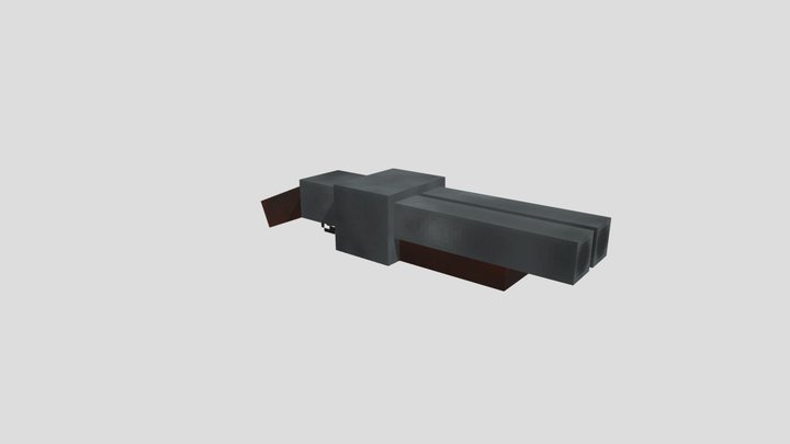 sawn-off shotgun blockbench 3D Model