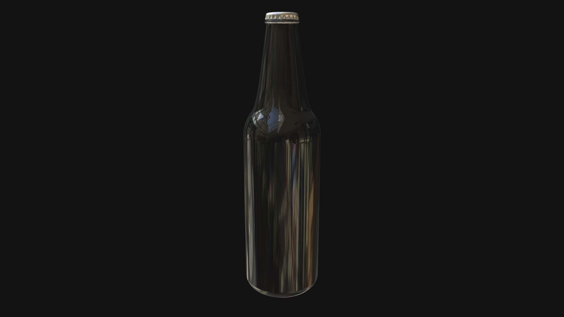 3D model Empty beer bottle - This is a 3D model of the Empty beer bottle. The 3D model is about a glass bottle with a clear top.