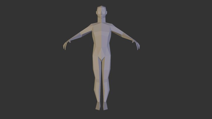 Low Poly Man 3D Model