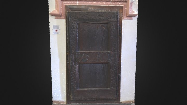 Decorated Medieval Door 3D Model