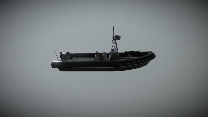 Rigid Hull Inflatable Boat 3D Model