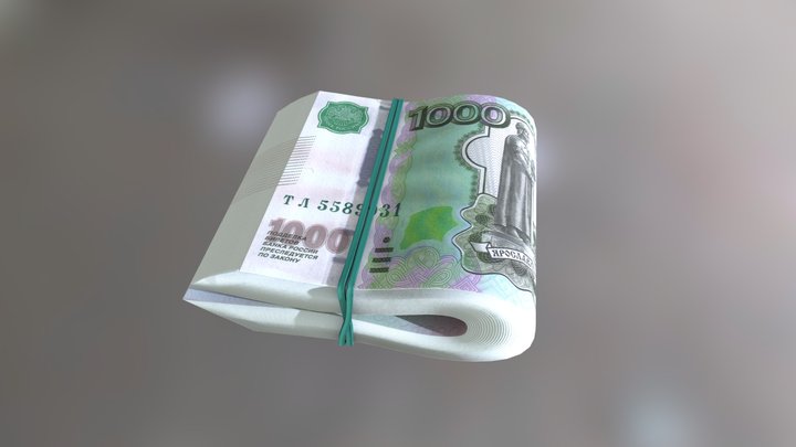 Bundle Of Rubles 3D Model