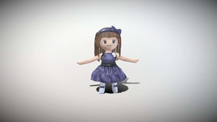 Doll Handpainted 3D Model