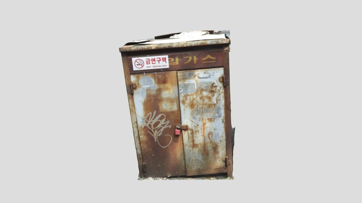 Rusty steel case 3D Model