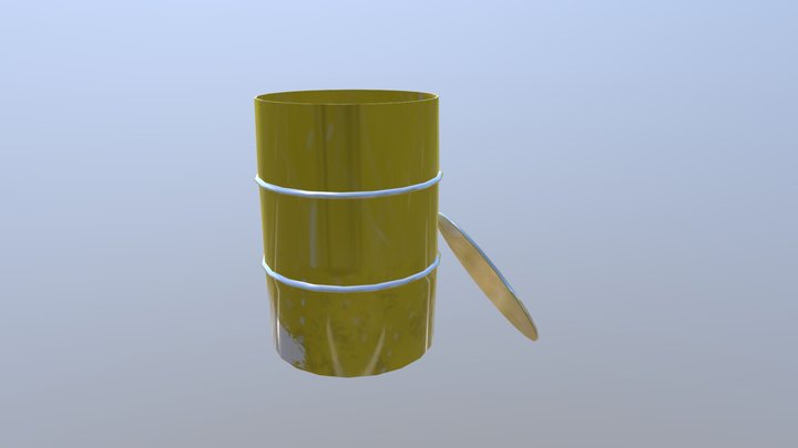 Toxic Waste Can - Final 3D Model