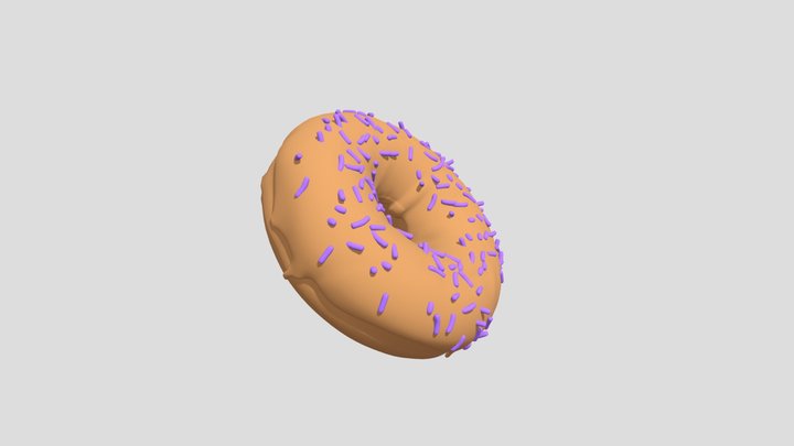 birthday Doughnut 3D Model
