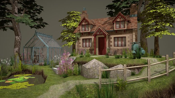 DAE Diorama - Grandma's House 3D Model