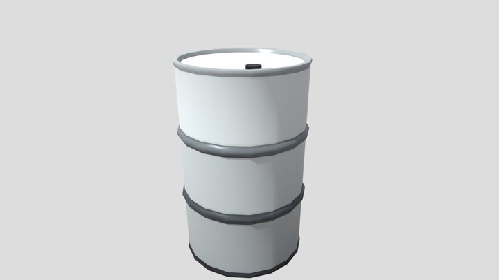 White Barrel 3D Model