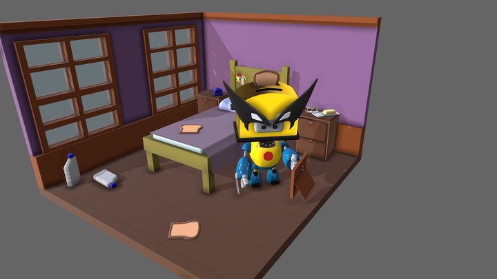 Wolverine Toaster Robot 3D Model
