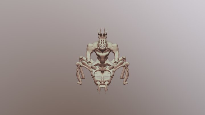 spider monster greymodel 3D Model