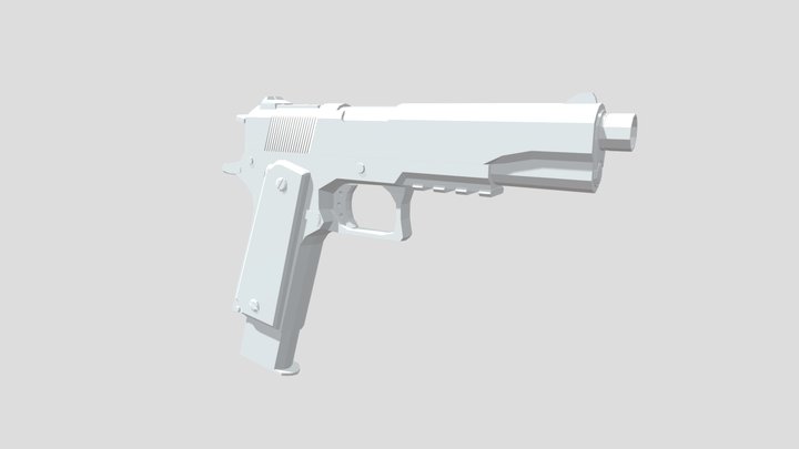 M1911 Tactical Low-Poly 3D Model