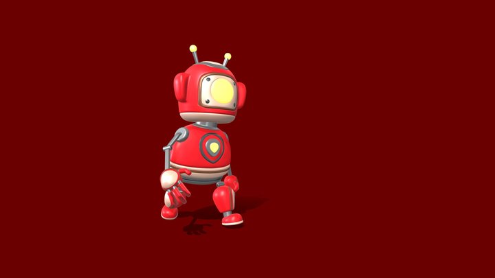 Biasborg Robot from the Game 'Data Defenders' 3D Model