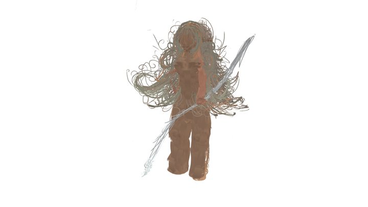 Sofia - figure with bow 3D Model