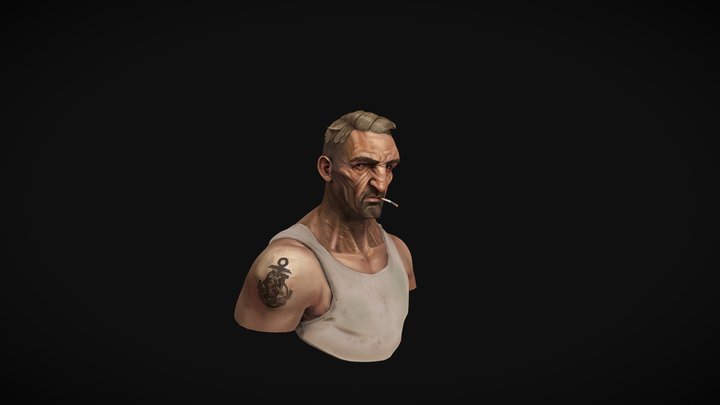 Dishonored Bust 3D Model