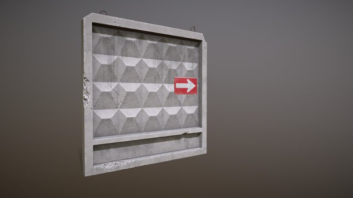 Concrete fence_GameDev_Legend 3D Model