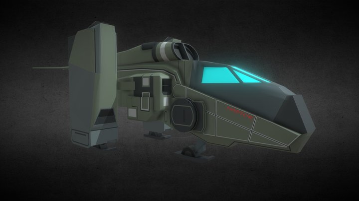 Haptor Fighter/Freighter Low poly 3D Model
