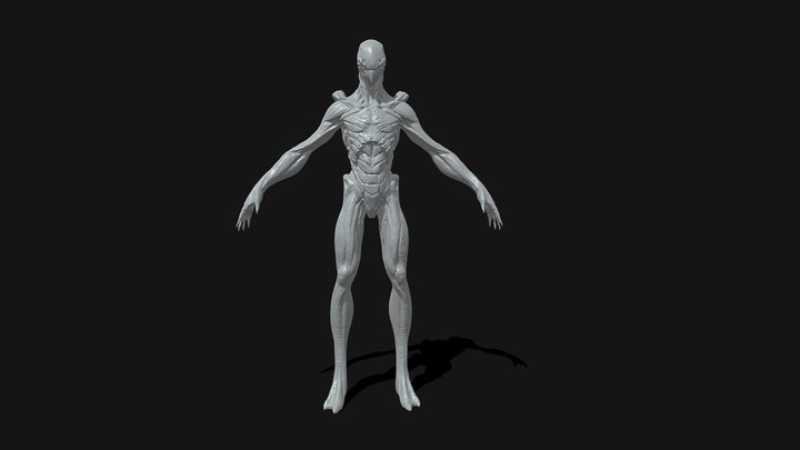 Alien HighPoly Model Preview 3D Model