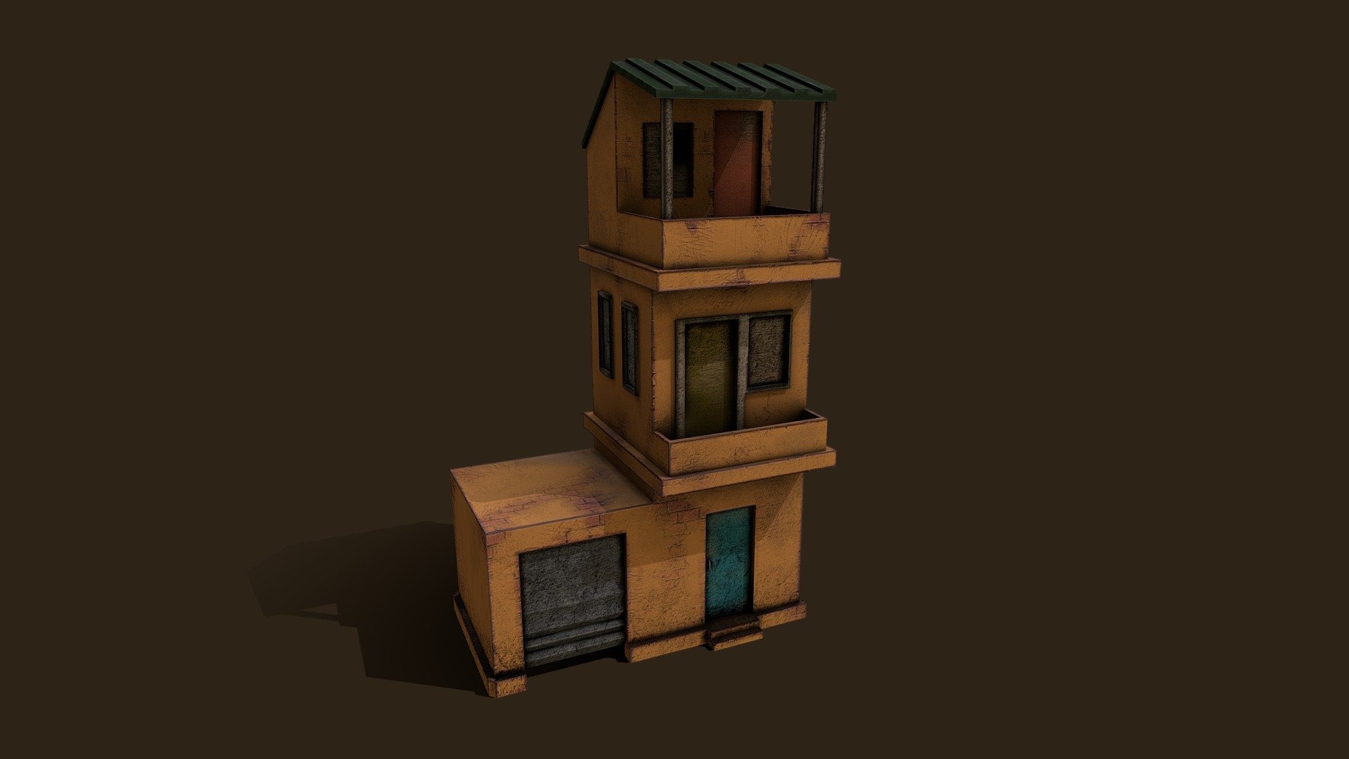 Low Poly Abandoned Building