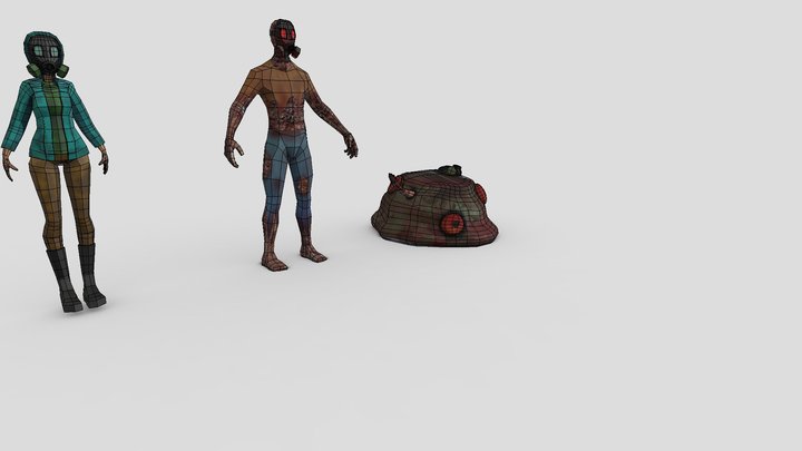 High Toxic Characters 3D Model