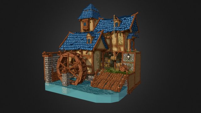 Water Mill 3D Model