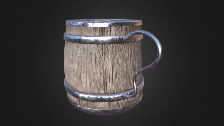 Medieval Mug (Mid-Poly/Game-Ready) 3D Model