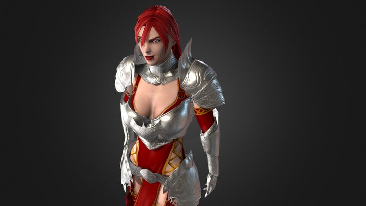 RedHead Warrior Female 3D Model