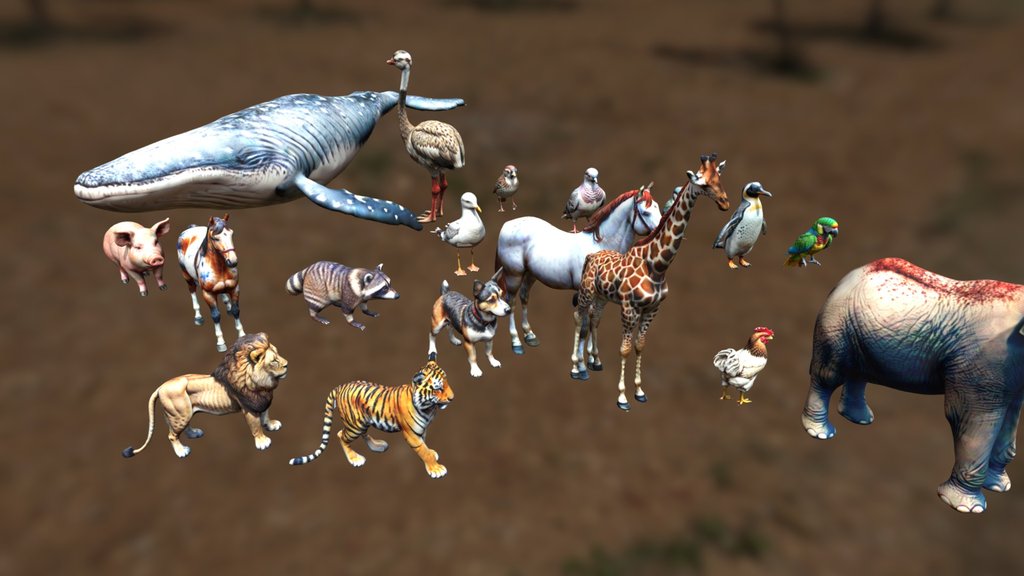 Collection with 17 Animals