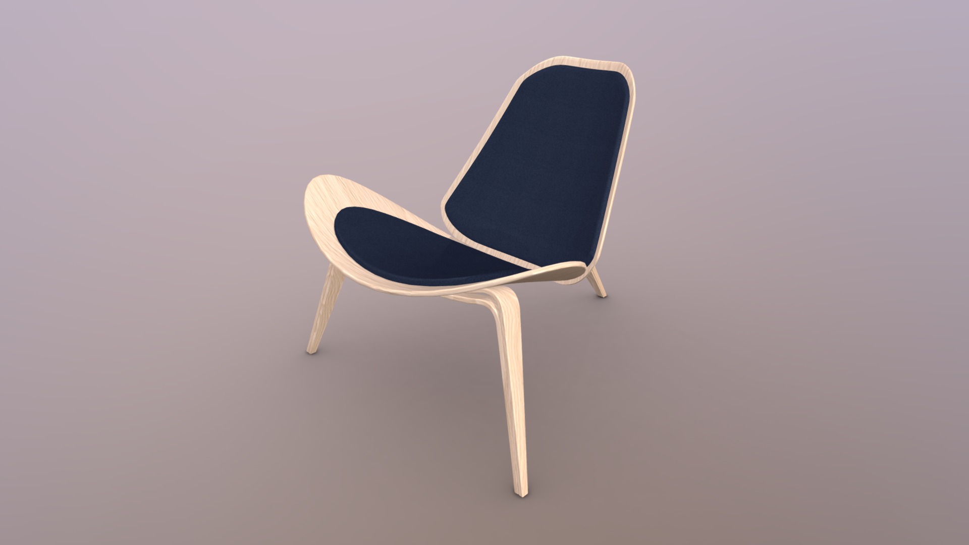 3D model Classic Wood Cheir - This is a 3D model of the Classic Wood Cheir. The 3D model is about a chair with a cushion.