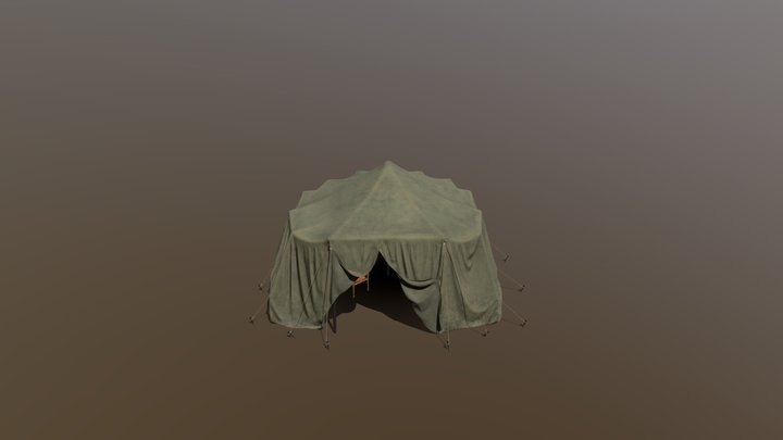 Tent with props 3D Model
