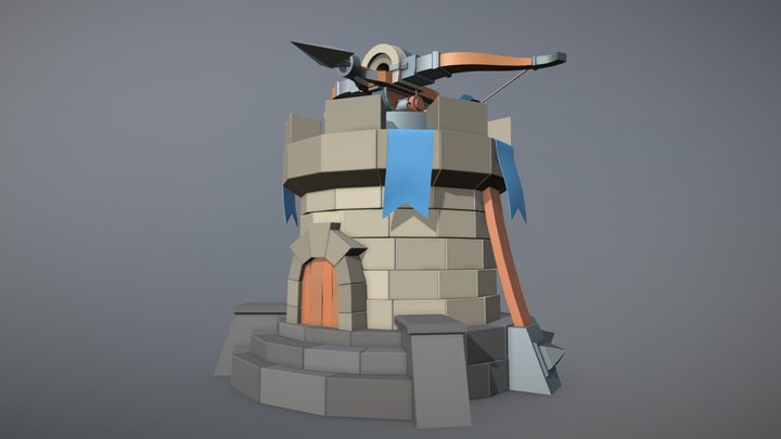 Tower ballista 3D Model