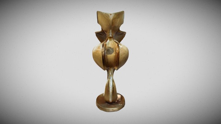 Abstract Gold Infinity Sculpture Decorative 3D Model