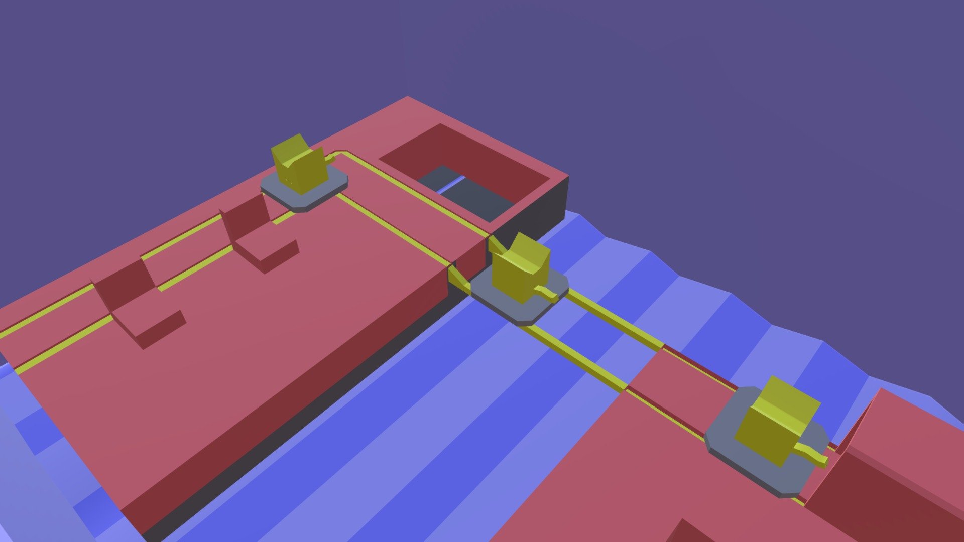 Low poly 3D interpretation of Cat Machine.