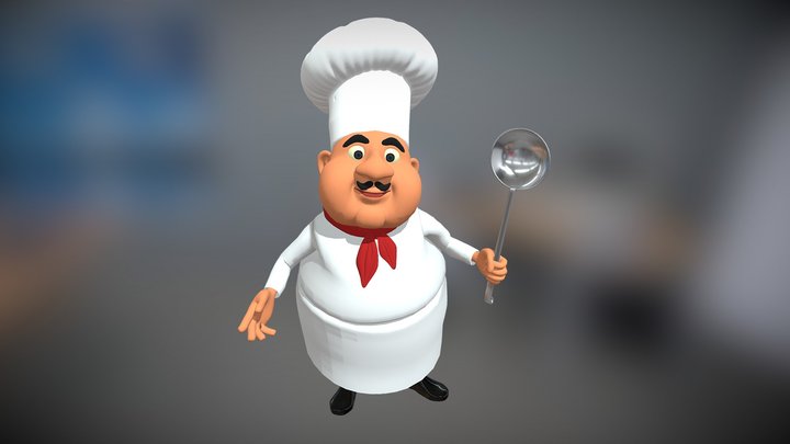 Chef Character Animated 3D Model