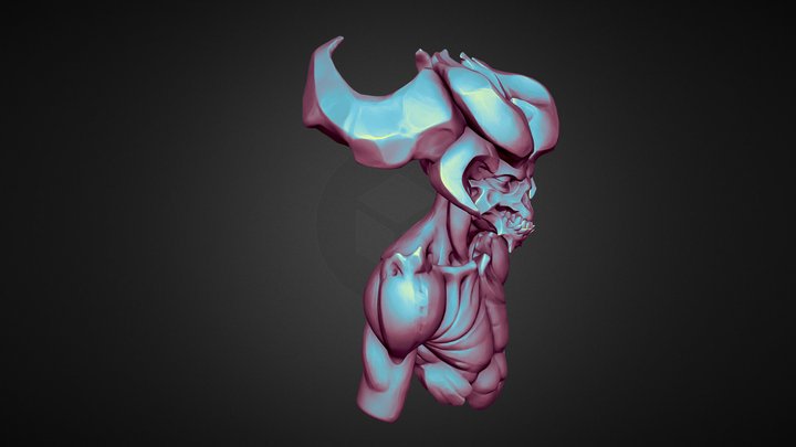 Demonic Skull 3D Model