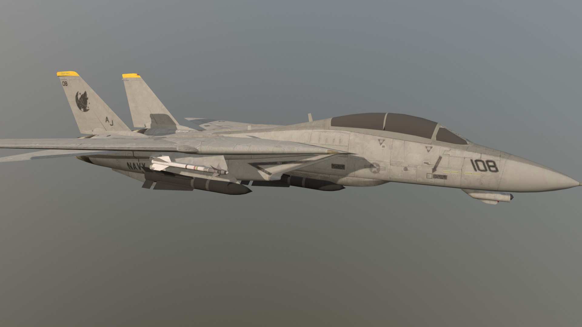 F-14 Tomcat Top Gun (Gear UP) Downloadable - Download Free 3D model by