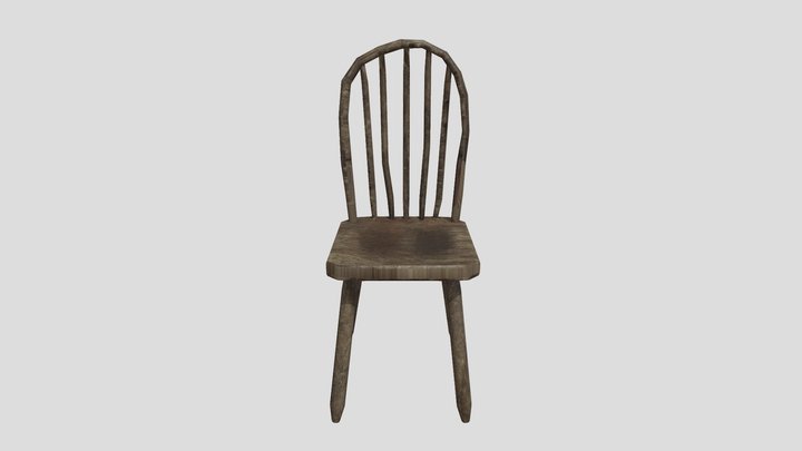 Old Wooden Chair 3D Model