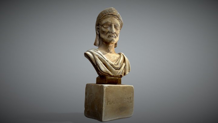 Busto de Aníbal el Cartaginés (optimizado) 3D Model
