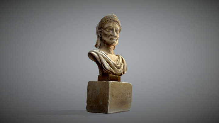Busto de Aníbal el Cartaginés (optimizado) 3D Model