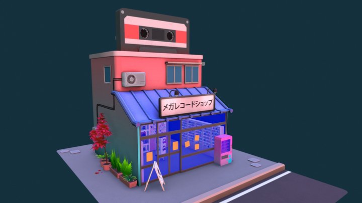 Cassette Store 3D Model