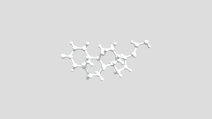 Prednisolone Molecule 3D Model